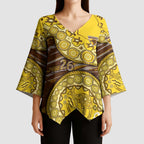 Hawthorn Hawks NAIDOC Week 2026 Kimono Sleeve Blouse Australian Aboriginal Dot Art Dreamtime Pattern Style