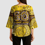 Hawthorn Hawks NAIDOC Week 2026 Kimono Sleeve Blouse Australian Aboriginal Dot Art Dreamtime Pattern Style