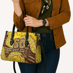 Hawthorn Hawks NAIDOC Week 2026 Leather Bag Australian Aboriginal Dot Art Dreamtime Pattern Style