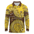 Hawthorn Hawks NAIDOC Week 2026 Long Sleeve Polo Shirt Australian Aboriginal Dot Art Dreamtime Pattern Style