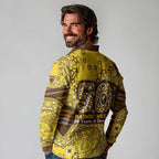 Hawthorn Hawks NAIDOC Week 2026 Long Sleeve Polo Shirt Australian Aboriginal Dot Art Dreamtime Pattern Style