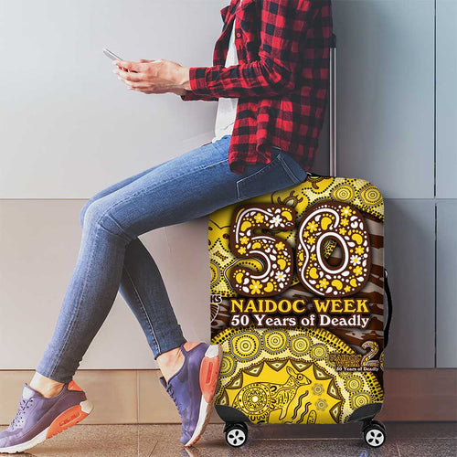 Hawthorn Hawks NAIDOC Week 2026 Luggage Cover Australian Aboriginal Dot Art Dreamtime Pattern Style