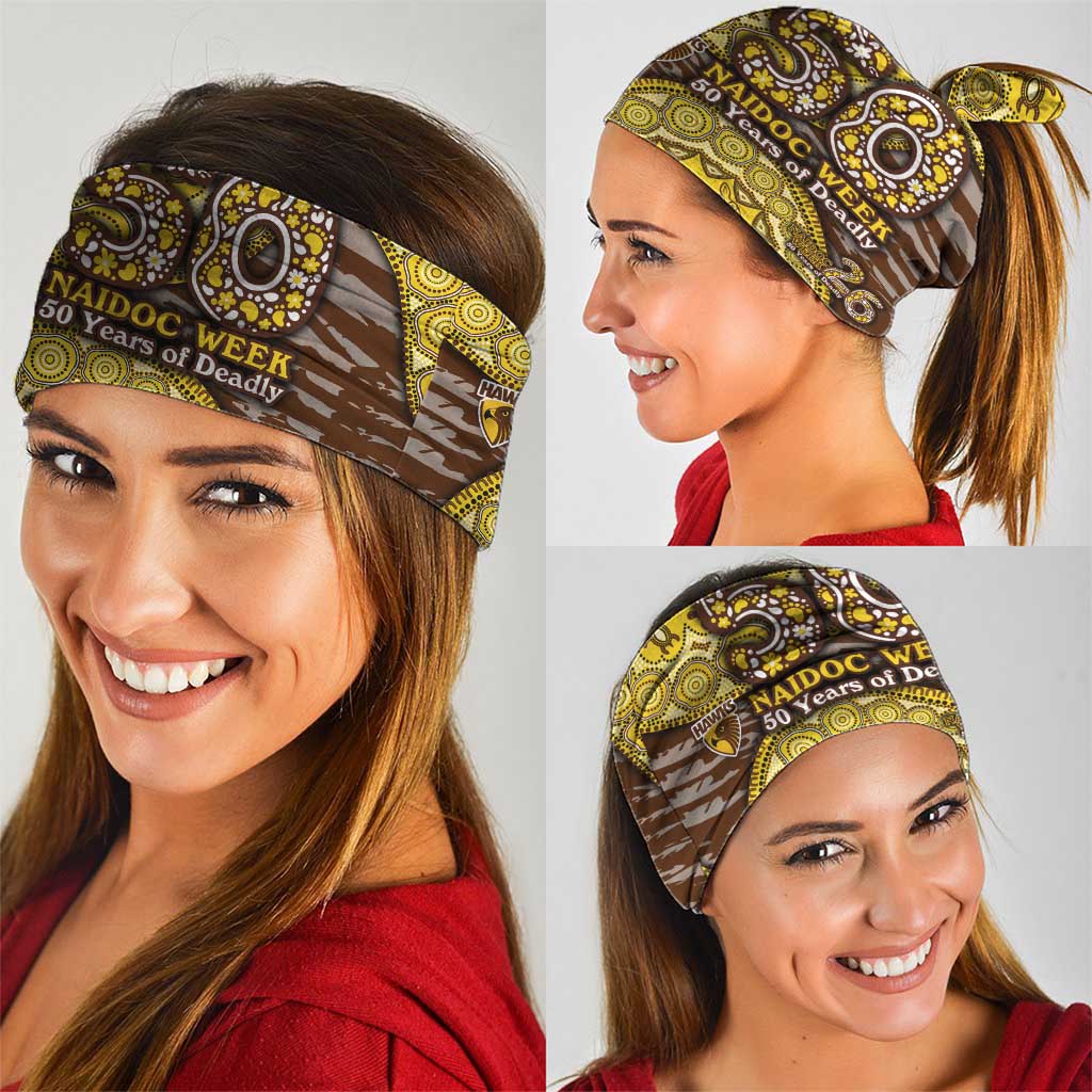 Hawthorn Hawks NAIDOC Week 2026 Neck Gaiter Australian Aboriginal Dot Art Dreamtime Pattern Style