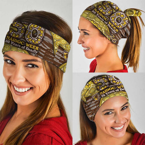 Hawthorn Hawks NAIDOC Week 2026 Neck Gaiter Australian Aboriginal Dot Art Dreamtime Pattern Style
