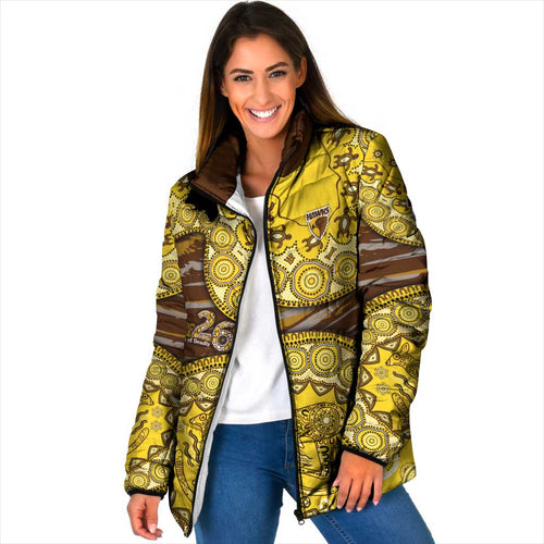 Hawthorn Hawks NAIDOC Week 2026 Padded Jacket Australian Aboriginal Dot Art Dreamtime Pattern Style