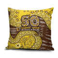 Hawthorn Hawks NAIDOC Week 2026 Pillow Cover Australian Aboriginal Dot Art Dreamtime Pattern Style