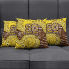 Hawthorn Hawks NAIDOC Week 2026 Pillow Cover Australian Aboriginal Dot Art Dreamtime Pattern Style