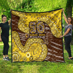 Hawthorn Hawks NAIDOC Week 2026 Quilt Australian Aboriginal Dot Art Dreamtime Pattern Style