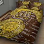 Hawthorn Hawks NAIDOC Week 2026 Quilt Bed Set Australian Aboriginal Dot Art Dreamtime Pattern Style