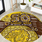 Hawthorn Hawks NAIDOC Week 2026 Round Carpet Australian Aboriginal Dot Art Dreamtime Pattern Style