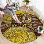 Hawthorn Hawks NAIDOC Week 2026 Round Carpet Australian Aboriginal Dot Art Dreamtime Pattern Style