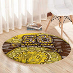 Hawthorn Hawks NAIDOC Week 2026 Round Carpet Australian Aboriginal Dot Art Dreamtime Pattern Style