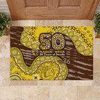 Hawthorn Hawks NAIDOC Week 2026 Rubber Doormat Australian Aboriginal Dot Art Dreamtime Pattern Style