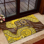 Hawthorn Hawks NAIDOC Week 2026 Rubber Doormat Australian Aboriginal Dot Art Dreamtime Pattern Style