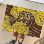 Hawthorn Hawks NAIDOC Week 2026 Rubber Doormat Australian Aboriginal Dot Art Dreamtime Pattern Style