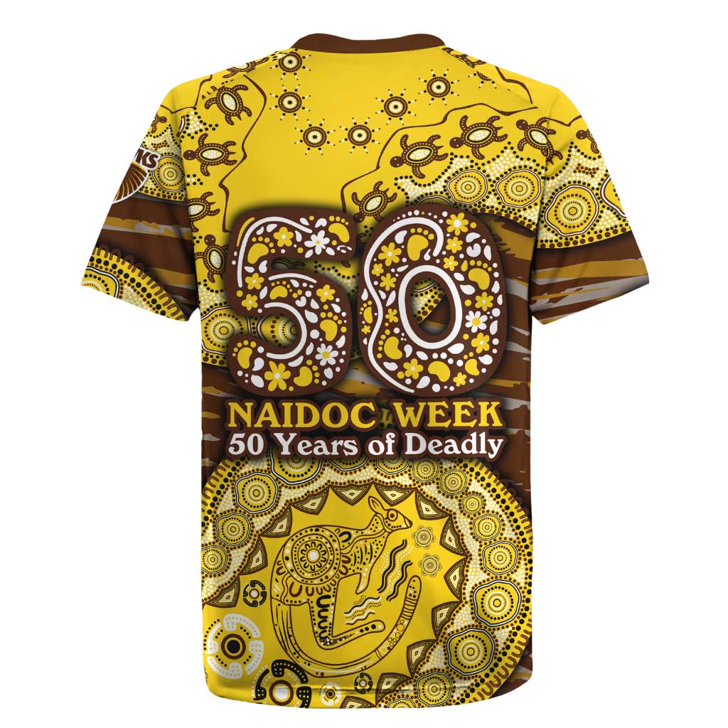 Hawthorn Hawks NAIDOC Week 2026 Rugby Jersey Australian Aboriginal Dot Art Dreamtime Pattern Style