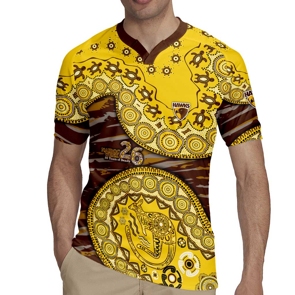 Hawthorn Hawks NAIDOC Week 2026 Rugby Jersey Australian Aboriginal Dot Art Dreamtime Pattern Style