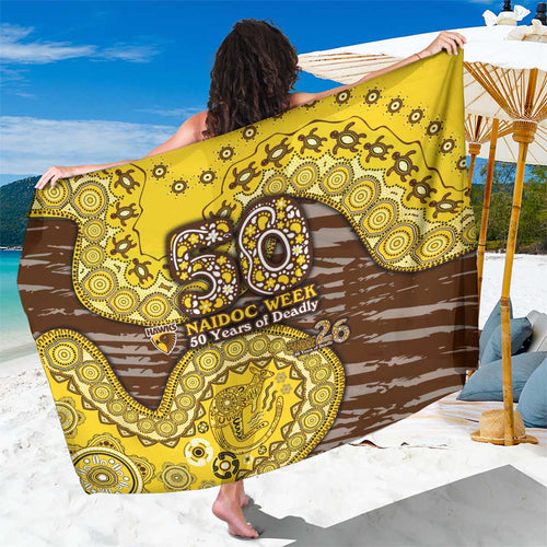 Hawthorn Hawks NAIDOC Week 2026 Sarong Australian Aboriginal Dot Art Dreamtime Pattern Style