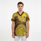 Hawthorn Hawks NAIDOC Week 2026 Scrub Top Australian Aboriginal Dot Art Dreamtime Pattern Style