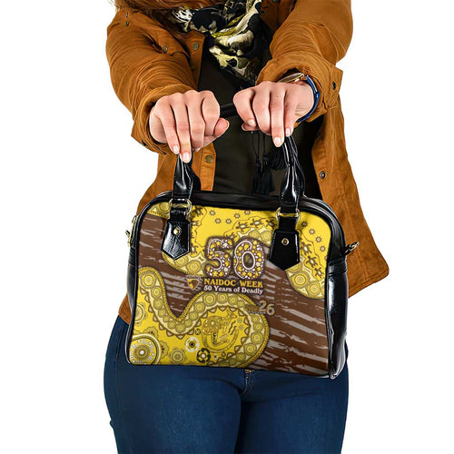 Hawthorn Hawks NAIDOC Week 2026 Shoulder Handbag Australian Aboriginal Dot Art Dreamtime Pattern Style