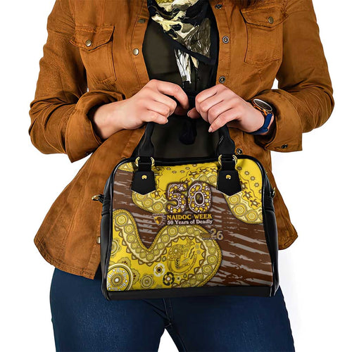 Hawthorn Hawks NAIDOC Week 2026 Shoulder Handbag Australian Aboriginal Dot Art Dreamtime Pattern Style