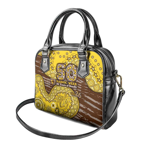 Hawthorn Hawks NAIDOC Week 2026 Shoulder Handbag Australian Aboriginal Dot Art Dreamtime Pattern Style