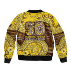 Hawthorn Hawks NAIDOC Week 2026 Sleeve Zip Bomber Jacket Australian Aboriginal Dot Art Dreamtime Pattern Style