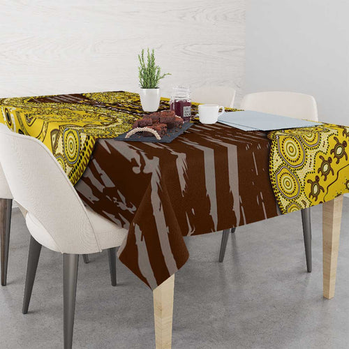 Hawthorn Hawks NAIDOC Week 2026 Tablecloth Australian Aboriginal Dot Art Dreamtime Pattern Style