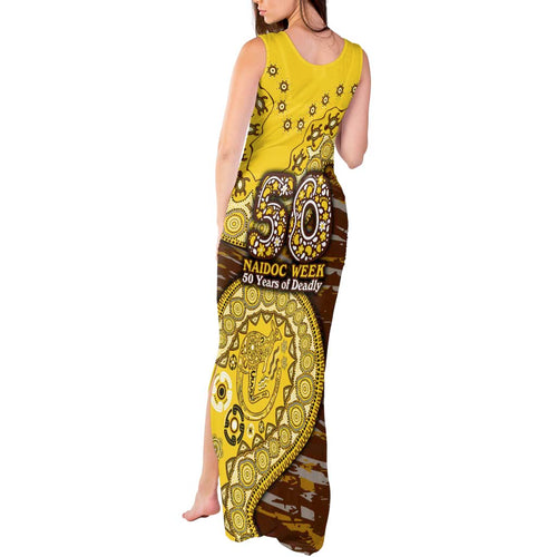 Hawthorn Hawks NAIDOC Week 2026 Tank Maxi Dress Australian Aboriginal Dot Art Dreamtime Pattern Style