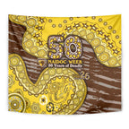 Hawthorn Hawks NAIDOC Week 2026 Tapestry Australian Aboriginal Dot Art Dreamtime Pattern Style