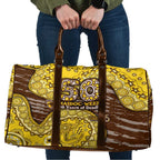 Hawthorn Hawks NAIDOC Week 2026 Travel Bag Australian Aboriginal Dot Art Dreamtime Pattern Style