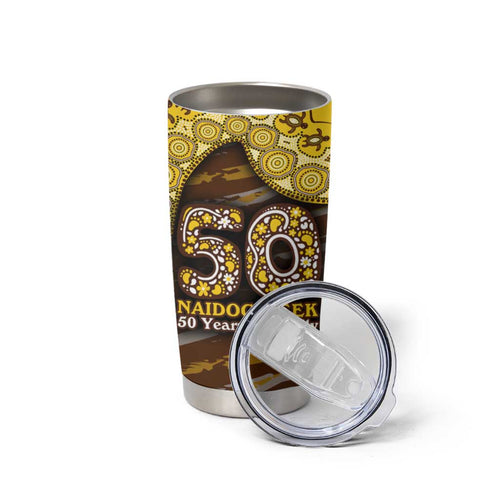 Hawthorn Hawks NAIDOC Week 2026 Tumbler Cup Australian Aboriginal Dot Art Dreamtime Pattern Style