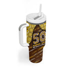 Hawthorn Hawks NAIDOC Week 2026 Tumbler With Handle Australian Aboriginal Dot Art Dreamtime Pattern Style