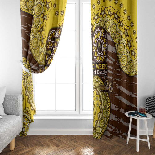 Hawthorn Hawks NAIDOC Week 2026 Window Curtain Australian Aboriginal Dot Art Dreamtime Pattern Style