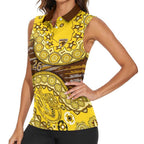 Hawthorn Hawks NAIDOC Week 2026 Women Sleeveless Polo Shirt Australian Aboriginal Dot Art Dreamtime Pattern Style