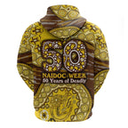 Hawthorn Hawks NAIDOC Week 2026 Zip Hoodie Australian Aboriginal Dot Art Dreamtime Pattern Style