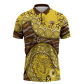 Hawthorn Hawks NAIDOC Week 2026 Zipper Polo Shirt Australian Aboriginal Dot Art Dreamtime Pattern Style