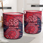 Melbourne Demons NAIDOC Week 2026 Laundry Basket Australian Aboriginal Dot Art Dreamtime Pattern Style