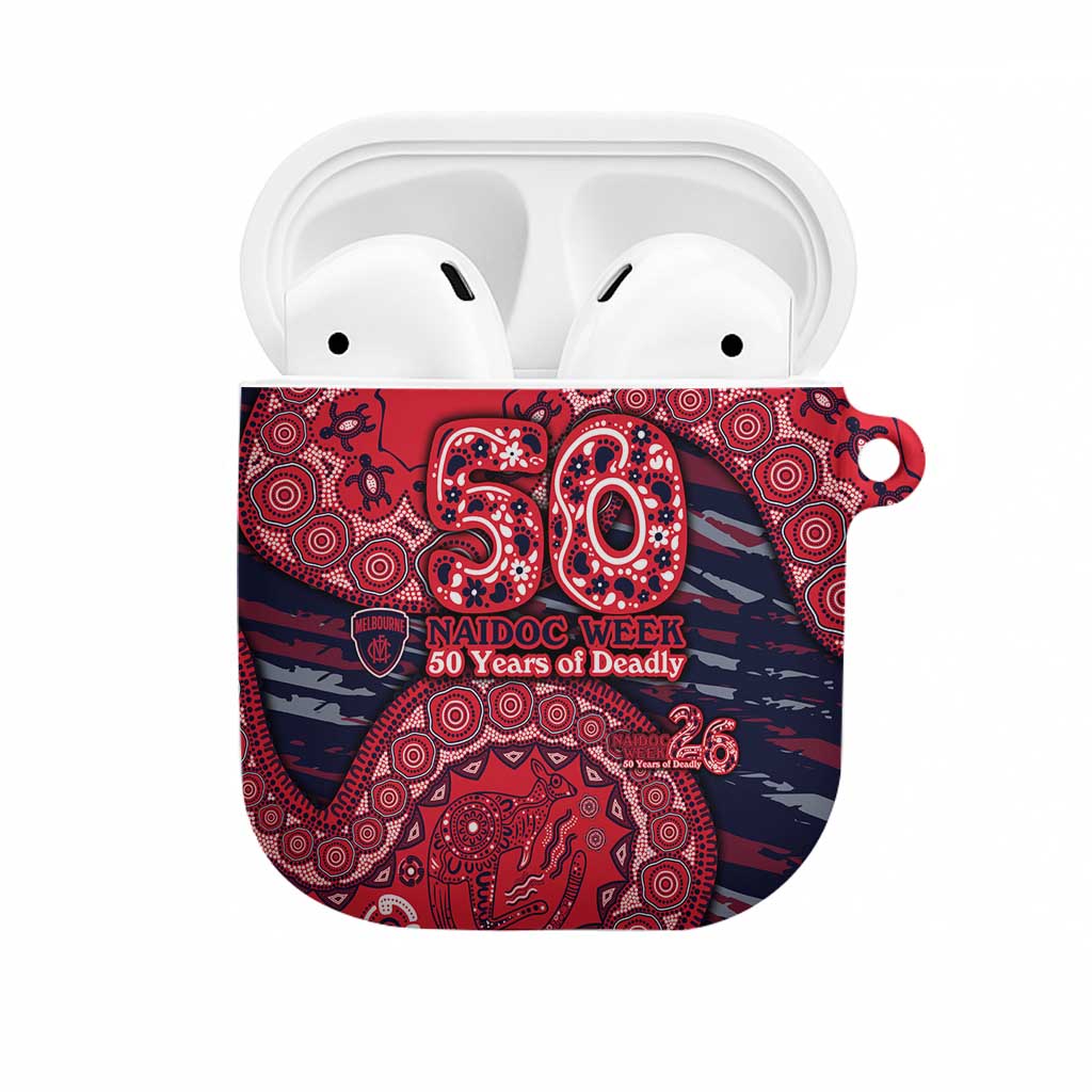 Melbourne Demons NAIDOC Week 2026 AirPods Case Australian Aboriginal Dot Art Dreamtime Pattern Style
