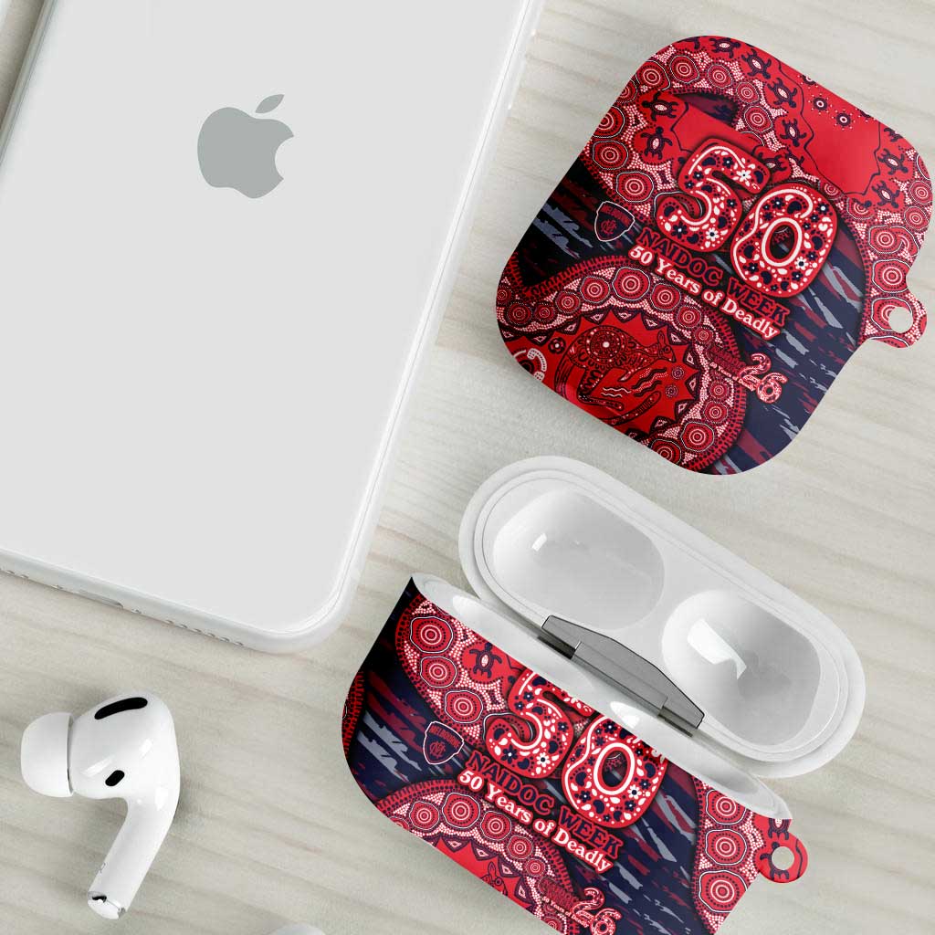 Melbourne Demons NAIDOC Week 2026 AirPods Case Australian Aboriginal Dot Art Dreamtime Pattern Style