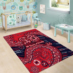 Melbourne Demons NAIDOC Week 2026 Area Rug Australian Aboriginal Dot Art Dreamtime Pattern Style