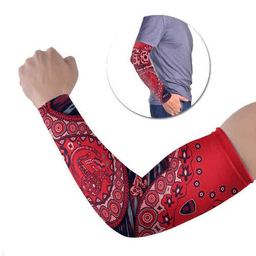 Melbourne Demons NAIDOC Week 2026 Arm Sleeves Australian Aboriginal Dot Art Dreamtime Pattern Style