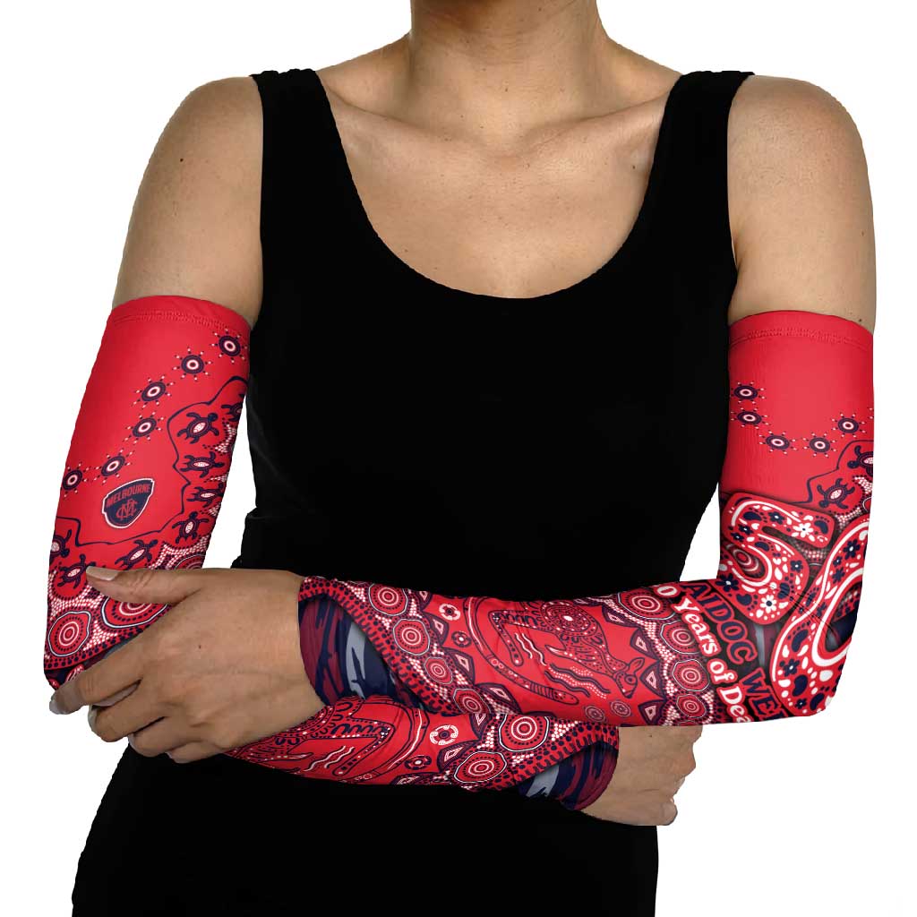 Melbourne Demons NAIDOC Week 2026 Arm Sleeves Australian Aboriginal Dot Art Dreamtime Pattern Style