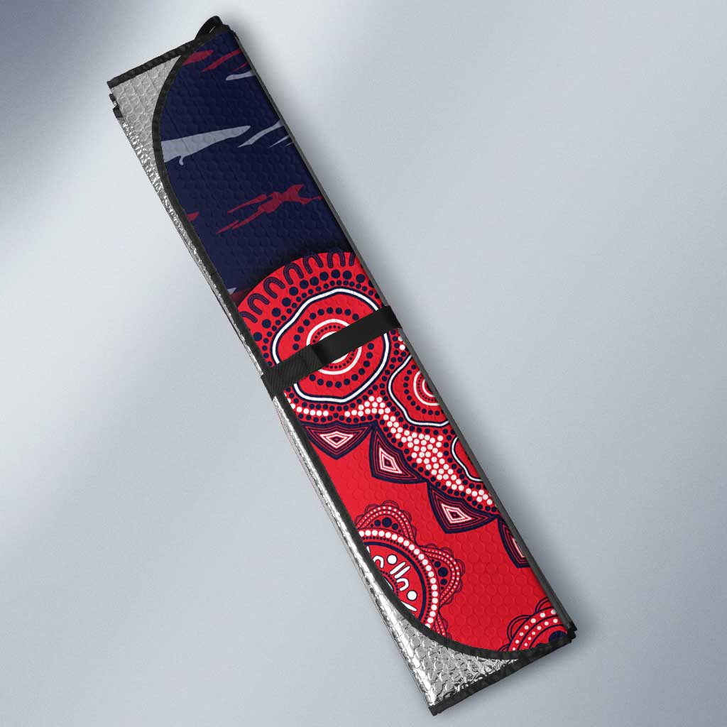 Melbourne Demons NAIDOC Week 2026 Auto Sun Shade Australian Aboriginal Dot Art Dreamtime Pattern Style