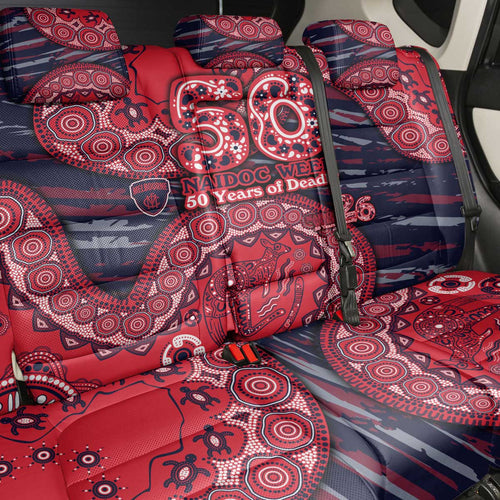 Melbourne Demons NAIDOC Week 2026 Back Car Seat Cover Australian Aboriginal Dot Art Dreamtime Pattern Style