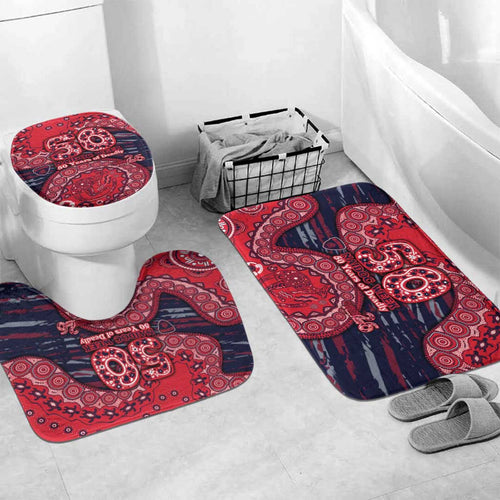 Melbourne Demons NAIDOC Week 2026 Bathroom Set Australian Aboriginal Dot Art Dreamtime Pattern Style