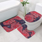 Melbourne Demons NAIDOC Week 2026 Bathroom Set Australian Aboriginal Dot Art Dreamtime Pattern Style