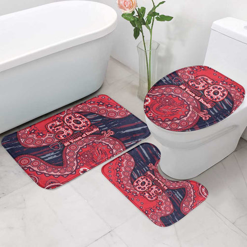 Melbourne Demons NAIDOC Week 2026 Bathroom Set Australian Aboriginal Dot Art Dreamtime Pattern Style