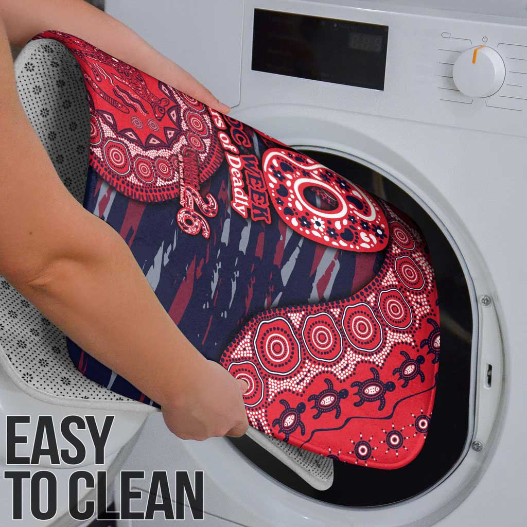 Melbourne Demons NAIDOC Week 2026 Bathroom Set Australian Aboriginal Dot Art Dreamtime Pattern Style