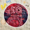 Melbourne Demons NAIDOC Week 2026 Beach Blanket Australian Aboriginal Dot Art Dreamtime Pattern Style